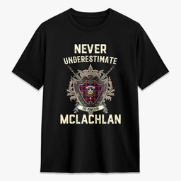 ScotsTee Shop McLachlan Modern Crest Tartan T-shirt Never Underestimate Style