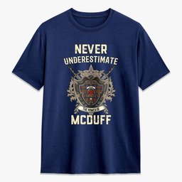 ScotsTee Shop McDuff Hunting Modern Crest Tartan T-shirt Never Underestimate Style