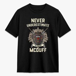 ScotsTee Shop McDuff Hunting Modern Crest Tartan T-shirt Never Underestimate Style