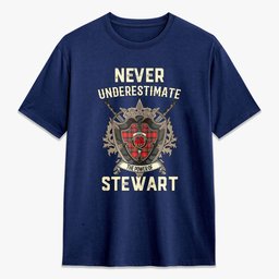 ScotsTee Shop Stewart (Stuart) of Bute Crest Tartan T-shirt Never Underestimate Style