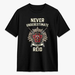 ScotsTee Shop Reid Modern Crest Tartan T-shirt Never Underestimate Style
