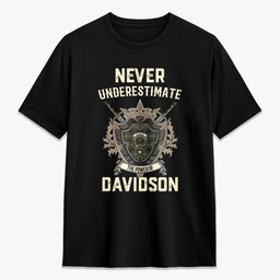 ScotsTee Shop Davidson Tulloch Dress Crest Tartan T-shirt Never Underestimate Style