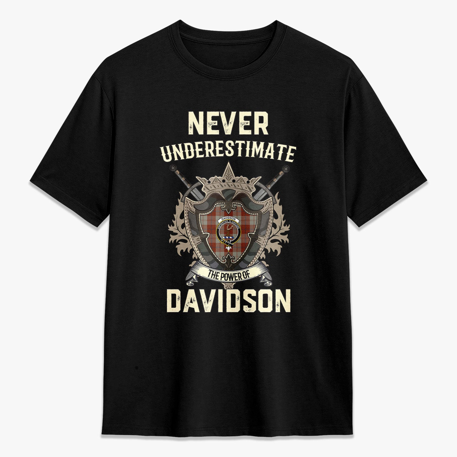 ScotsTee Shop Davidson Dress Dancers Crest Tartan T-shirt Never Underestimate Style