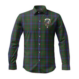 ScotsTee Shop Scottish Skene Clan Crest Tartan Long Sleeve Shirt, Cotton Tartan Plaid Shirt