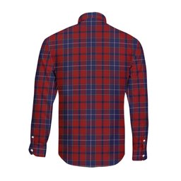 ScotsTee Shop Scottish Wishart Dress Clan Crest Tartan Long Sleeve Shirt, Cotton Tartan Plaid Shirt