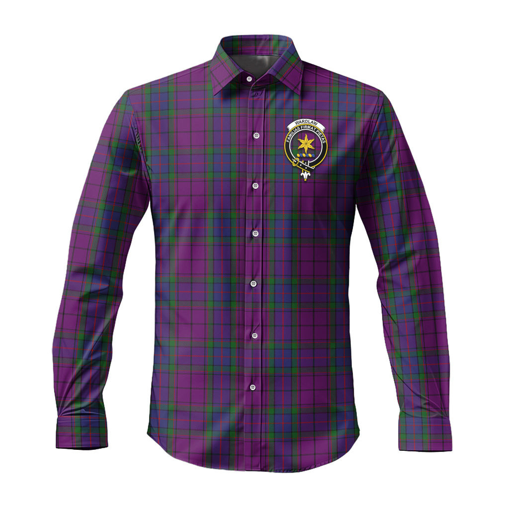 ScotsTee Shop Scottish Wardlaw Clan Crest Tartan Long Sleeve Shirt, Cotton Tartan Plaid Shirt