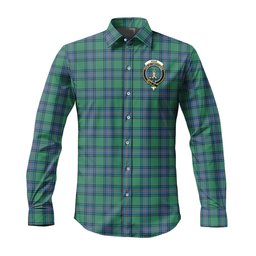 ScotsTee Shop Scottish Shaw Ancient Clan Crest Tartan Long Sleeve Shirt, Cotton Tartan Plaid Shirt