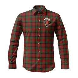 ScotsTee Shop Scottish MacNicol Clan Crest Tartan Long Sleeve Shirt, Cotton Tartan Plaid Shirt