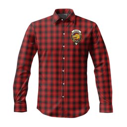 ScotsTee Shop Scottish MacIver Clan Crest Tartan Long Sleeve Shirt, Cotton Tartan Plaid Shirt
