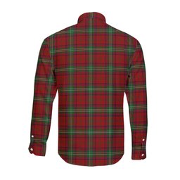 ScotsTee Shop Scottish Seton Clan Crest Tartan Long Sleeve Shirt, Cotton Tartan Plaid Shirt