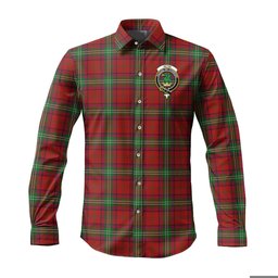 ScotsTee Shop Scottish Seton Clan Crest Tartan Long Sleeve Shirt, Cotton Tartan Plaid Shirt