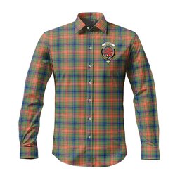 ScotsTee Shop Scottish Wilson Ancient Clan Crest Tartan Long Sleeve Shirt, Cotton Tartan Plaid Shirt