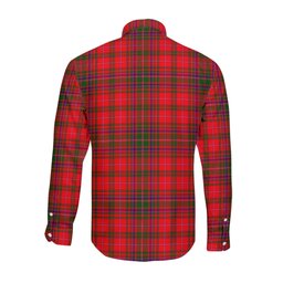 ScotsTee Shop Scottish MacDougall Modern Clan Crest Tartan Long Sleeve Shirt, Cotton Tartan Plaid Shirt