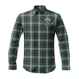 ScotsTee Shop Scottish MacKenzie Dress Clan Crest Tartan Long Sleeve Shirt, Cotton Tartan Plaid Shirt