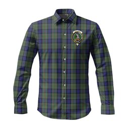 ScotsTee Shop Scottish MacLaren Clan Crest Tartan Long Sleeve Shirt, Cotton Tartan Plaid Shirt
