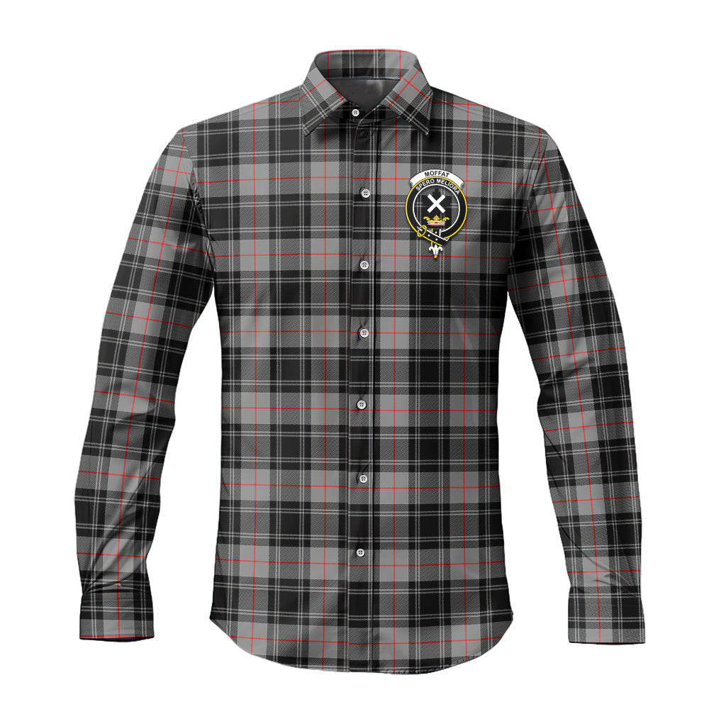 ScotsTee Shop Scottish Moffat Modern Clan Crest Tartan Long Sleeve Shirt, Cotton Tartan Plaid Shirt