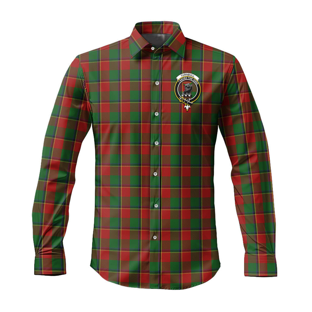 ScotsTee Shop Scottish Turnbull Dress Clan Crest Tartan Long Sleeve Shirt, Cotton Tartan Plaid Shirt