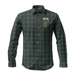 ScotsTee Shop Scottish MacNeil of Colonsay Clan Crest Tartan Long Sleeve Shirt, Cotton Tartan Plaid Shirt