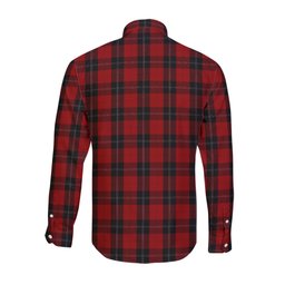 ScotsTee Shop Scottish Ramsay Clan Crest Tartan Long Sleeve Shirt, Cotton Tartan Plaid Shirt