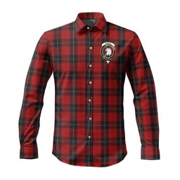 ScotsTee Shop Scottish Ramsay Clan Crest Tartan Long Sleeve Shirt, Cotton Tartan Plaid Shirt