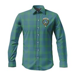 ScotsTee Shop Scottish Montgomery Ancient Clan Crest Tartan Long Sleeve Shirt, Cotton Tartan Plaid Shirt