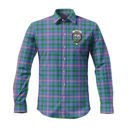 ScotsTee Shop Scottish Ralston Clan Crest Tartan Long Sleeve Shirt, Cotton Tartan Plaid Shirt