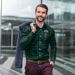 ScotsTee Shop Scottish McCoy Clan Crest Tartan Long Sleeve Shirt, Cotton Tartan Plaid Shirt