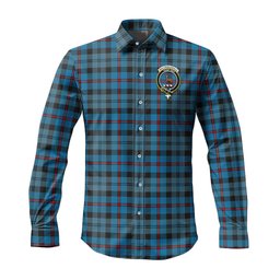 ScotsTee Shop Scottish MacCorquodale Clan Crest Tartan Long Sleeve Shirt, Cotton Tartan Plaid Shirt