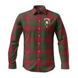 ScotsTee Shop Scottish Stewart of Appin Clan Crest Tartan Long Sleeve Shirt, Cotton Tartan Plaid Shirt
