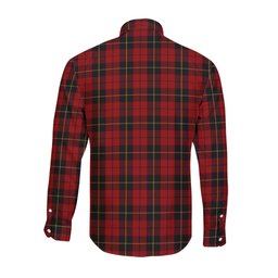 ScotsTee Shop Scottish Wallace Clan Crest Tartan Long Sleeve Shirt, Cotton Tartan Plaid Shirt