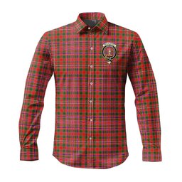 ScotsTee Shop Scottish MacAlister Modern Clan Crest Tartan Long Sleeve Shirt, Cotton Tartan Plaid Shirt
