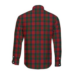 ScotsTee Shop Scottish MacDuff Clan Crest Tartan Long Sleeve Shirt, Cotton Tartan Plaid Shirt