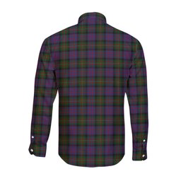 ScotsTee Shop Scottish MacDonell of Glengarry Clan Crest Tartan Long Sleeve Shirt, Cotton Tartan Plaid Shirt