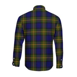 ScotsTee Shop Scottish Muir Clan Crest Tartan Long Sleeve Shirt, Cotton Tartan Plaid Shirt