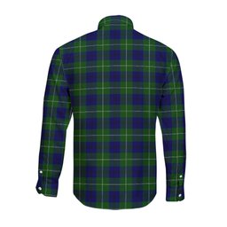 ScotsTee Shop Scottish Oliphant Modern Clan Crest Tartan Long Sleeve Shirt, Cotton Tartan Plaid Shirt