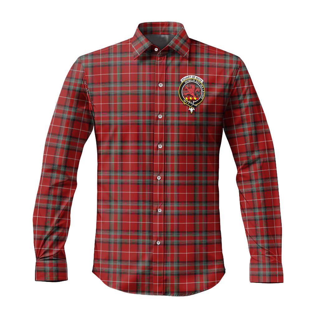 ScotsTee Shop Scottish Stuart of Bute Clan Crest Tartan Long Sleeve Shirt, Cotton Tartan Plaid Shirt
