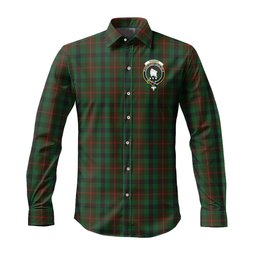 ScotsTee Shop Scottish Tennant Clan Crest Tartan Long Sleeve Shirt, Cotton Tartan Plaid Shirt