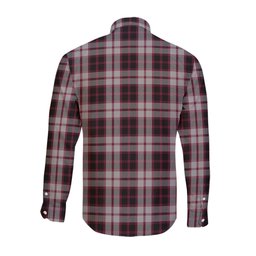 ScotsTee Shop Scottish MacPherson Clan Crest Tartan Long Sleeve Shirt, Cotton Tartan Plaid Shirt