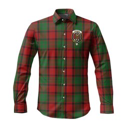 ScotsTee Shop Scottish MacPhail Clan Crest Tartan Long Sleeve Shirt, Cotton Tartan Plaid Shirt