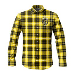 ScotsTee Shop Scottish Barclay Dress Modern Clan Crest Tartan Long Sleeve Shirt, Cotton Tartan Plaid Shirt