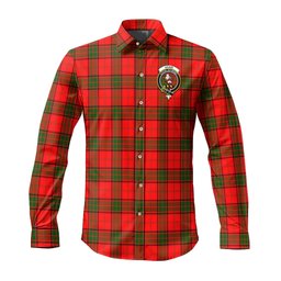 ScotsTee Shop Scottish Adair Clan Crest Tartan Long Sleeve Shirt, Cotton Tartan Plaid Shirt