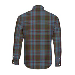 ScotsTee Shop Scottish Anderson Clan Crest Tartan Long Sleeve Shirt, Cotton Tartan Plaid Shirt