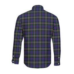ScotsTee Shop Scottish Baird Modern Clan Crest Tartan Long Sleeve Shirt, Cotton Tartan Plaid Shirt