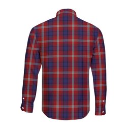 ScotsTee Shop Scottish Ainslie Clan Crest Tartan Long Sleeve Shirt, Cotton Tartan Plaid Shirt