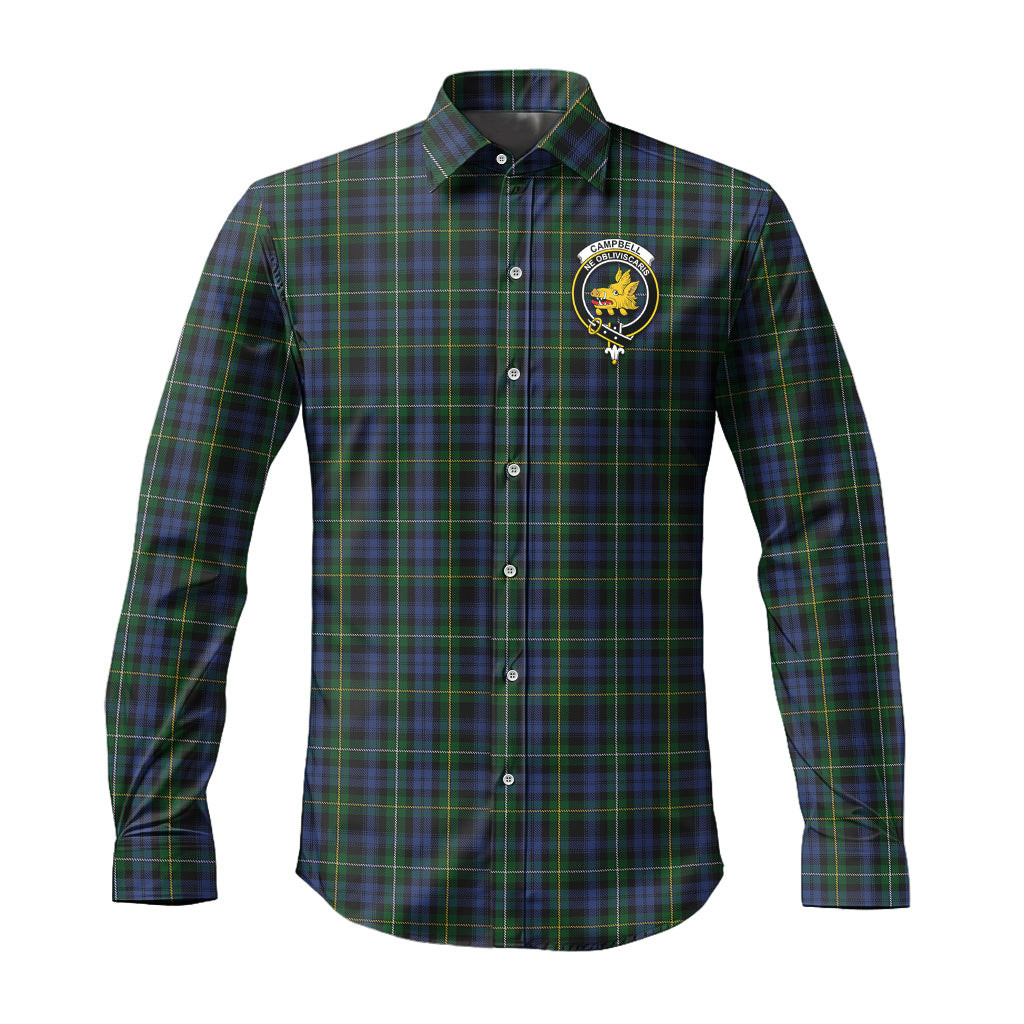 ScotsTee Shop Scottish Campbell of Argyll #01 Clan Crest Tartan Long Sleeve Shirt, Cotton Tartan Plaid Shirt