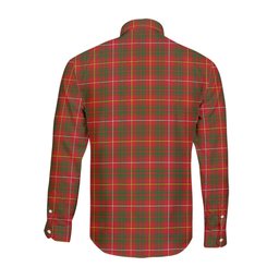 ScotsTee Shop Scottish Bruce Modern Clan Crest Tartan Long Sleeve Shirt, Cotton Tartan Plaid Shirt