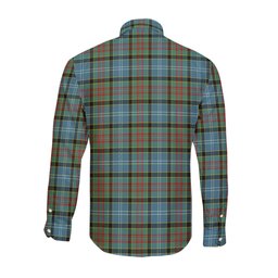 ScotsTee Shop Scottish Cathcart Clan Crest Tartan Long Sleeve Shirt, Cotton Tartan Plaid Shirt