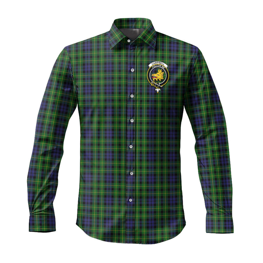 ScotsTee Shop Scottish Campbell of Breadalbane Clan Crest Tartan Long Sleeve Shirt, Cotton Tartan Plaid Shirt