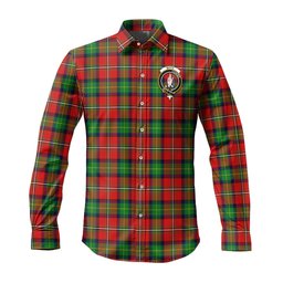 ScotsTee Shop Scottish Boyd Modern Clan Crest Tartan Long Sleeve Shirt, Cotton Tartan Plaid Shirt
