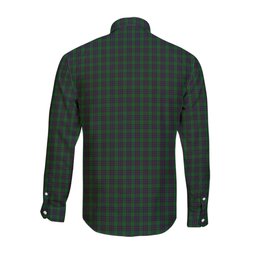 ScotsTee Shop Scottish Elphinstone Clan Crest Tartan Long Sleeve Shirt, Cotton Tartan Plaid Shirt